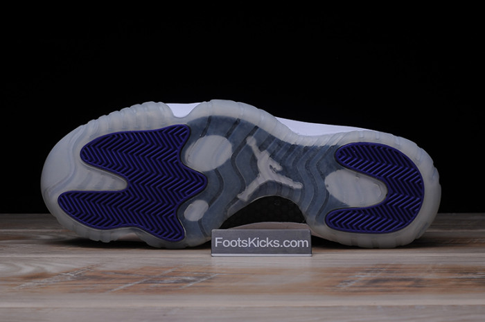 AIR JORDAN 11 RETRO LOW "CONCORD" BLACK/ WHITE  mens 528895-153