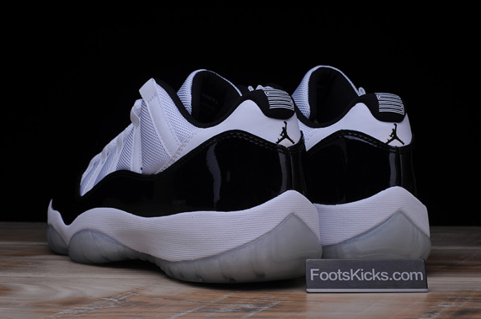 AIR JORDAN 11 RETRO LOW "CONCORD" BLACK/ WHITE  mens 528895-153