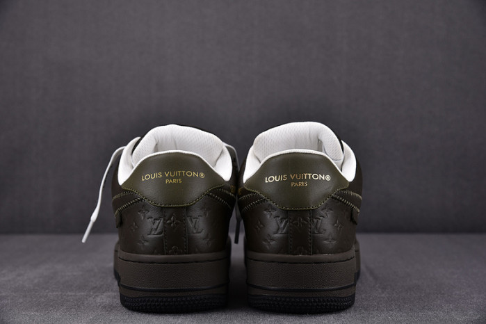 nike low air force 1 x grey green