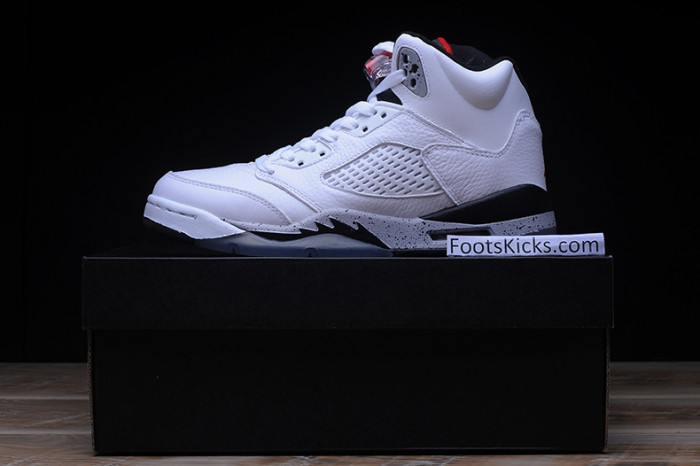 air jordan 5 retro "white cement" mens 136027-104