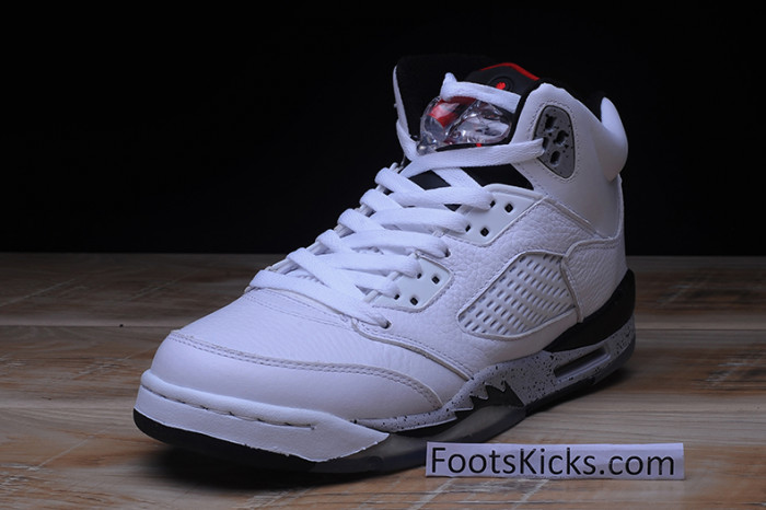 air jordan 5 retro "white cement" mens 136027-104