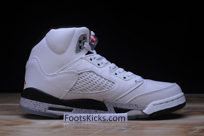 air jordan 5 retro "white cement" mens 136027-104