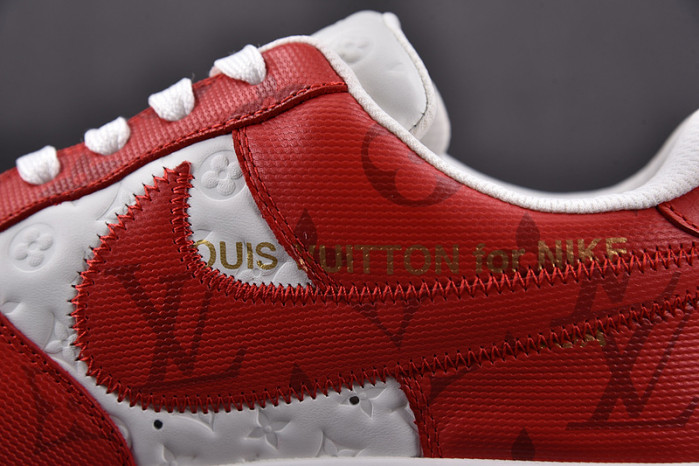 nike low air force 1 x red white