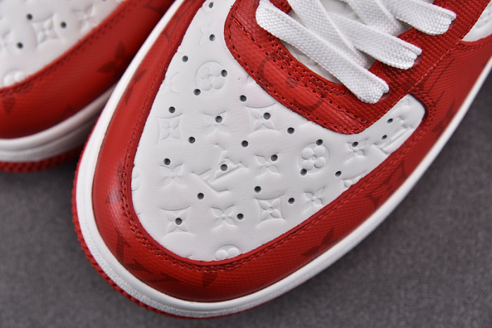 nike low air force 1 x red white