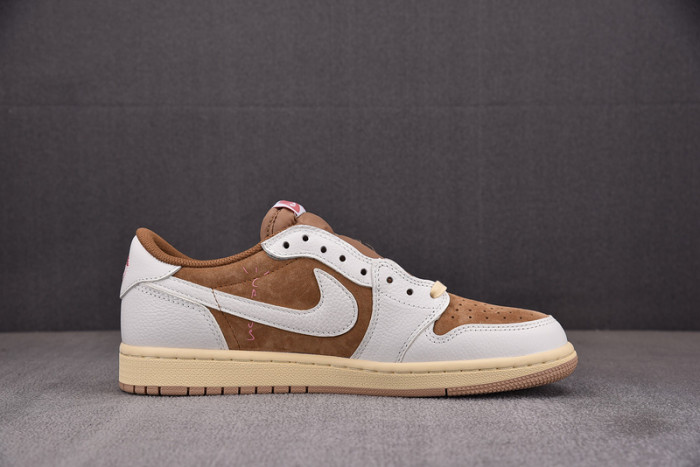 travis scott x air jordan 1 low og sail shy pink dm7866-106
