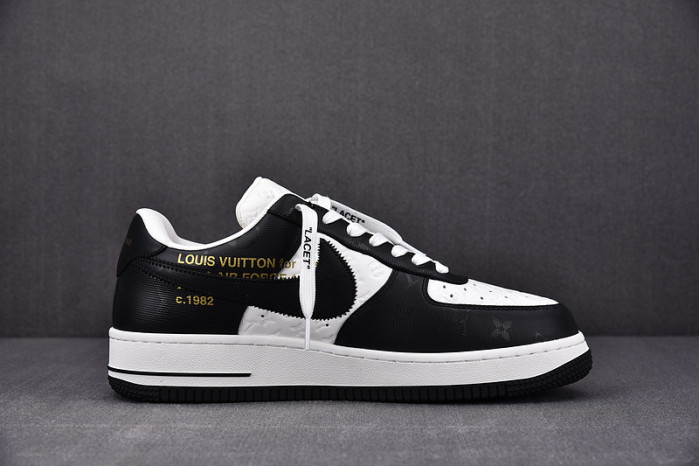 nike low air force 1 x black white