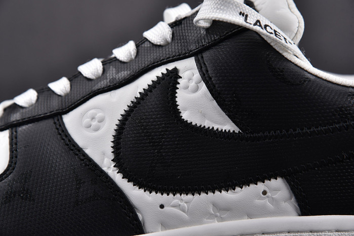 nike low air force 1 x black white