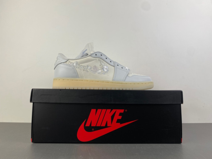 Air Jordan 1 Low OG Floral Swoosh Sail IF4391-100