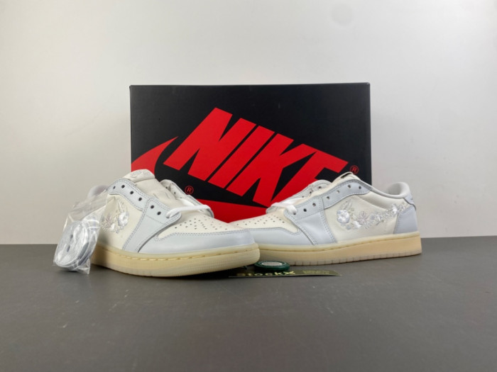 Air Jordan 1 Low OG Floral Swoosh Sail IF4391-100