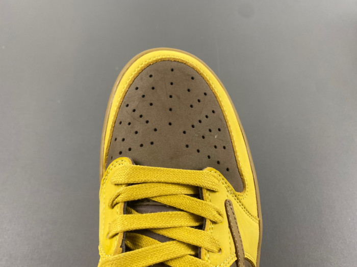 travis scott x air jordan yellow brown dm7866-665