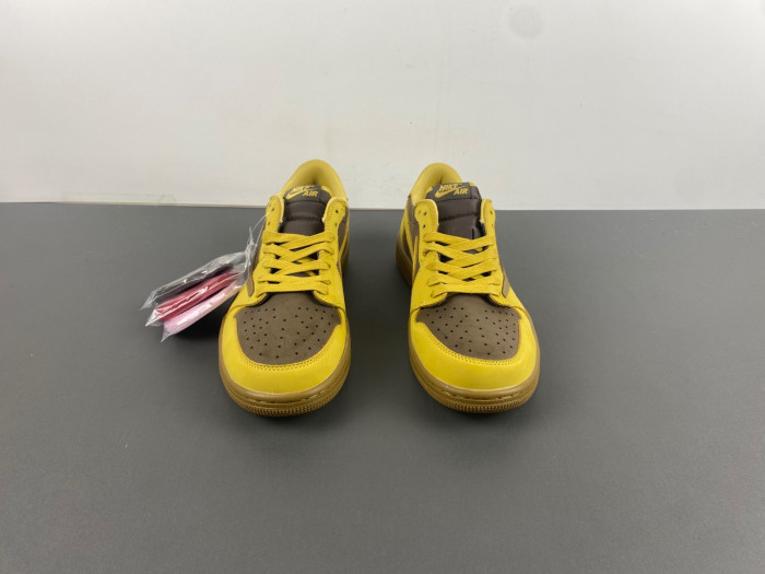 travis scott x air jordan yellow brown dm7866-665