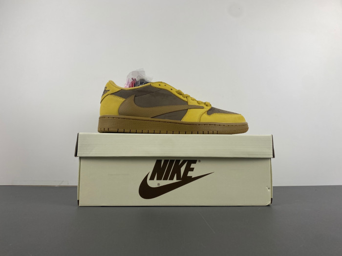 travis scott x air jordan yellow brown dm7866-665