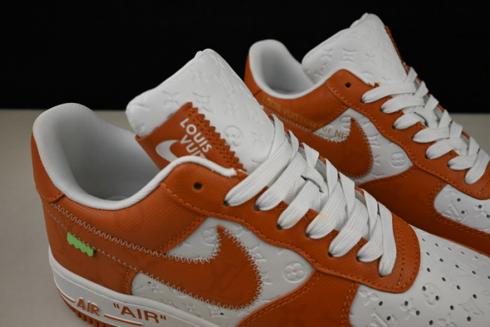 nike low air force 1 x orange white