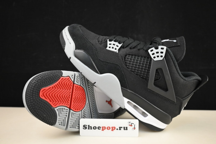 air jordan 4 black canvas dh7138-006