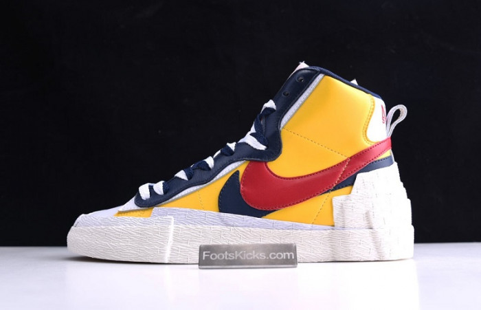 sacai x blazer mid ''maize navy'' bv0072-700