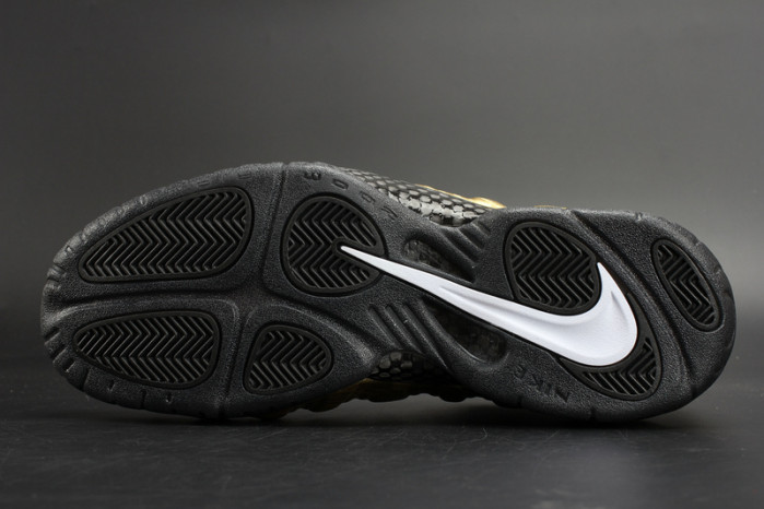 air foamposite pro “metallic gold” black mens 624041-701