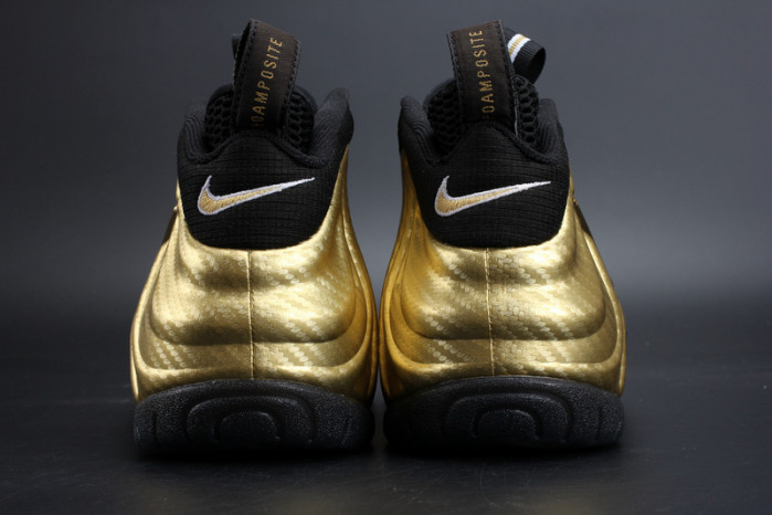 air foamposite pro “metallic gold” black mens 624041-701