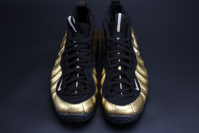 air foamposite pro “metallic gold” black mens 624041-701