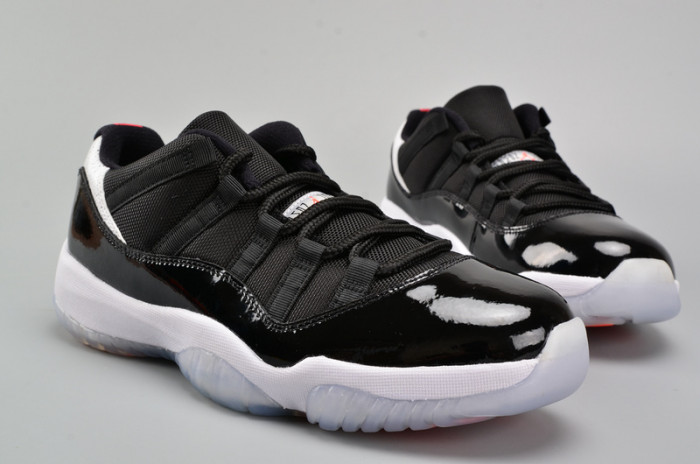 air jordan 11 retro low "infrared 23" black mens 528895-023