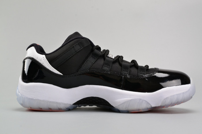 air jordan 11 retro low "infrared 23" black mens 528895-023