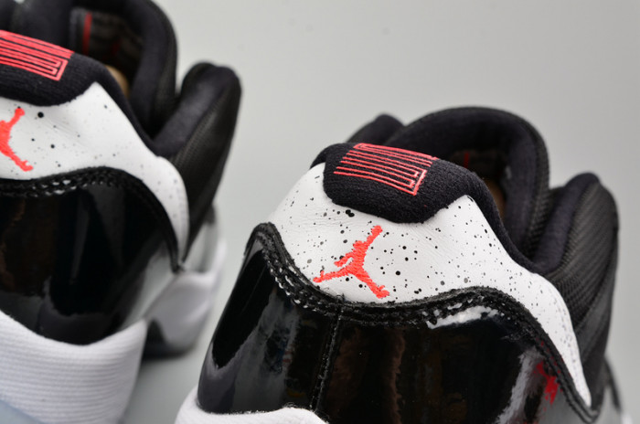 air jordan 11 retro low "infrared 23" black mens 528895-023