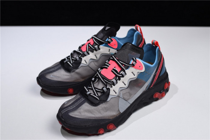 nike react element 87 blue chill solar red aq1090-006