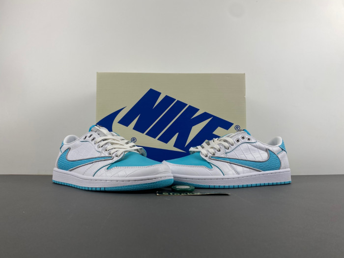 travis scott x air jordan white bule dm7866-771