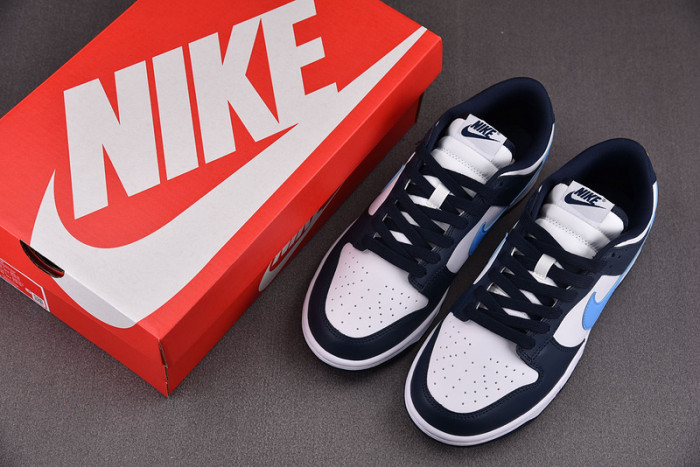 nike dunk low midnight navy university blue fn7800-400