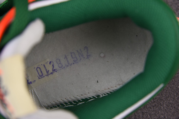 ofw x nike dunk low green white ct0856-100