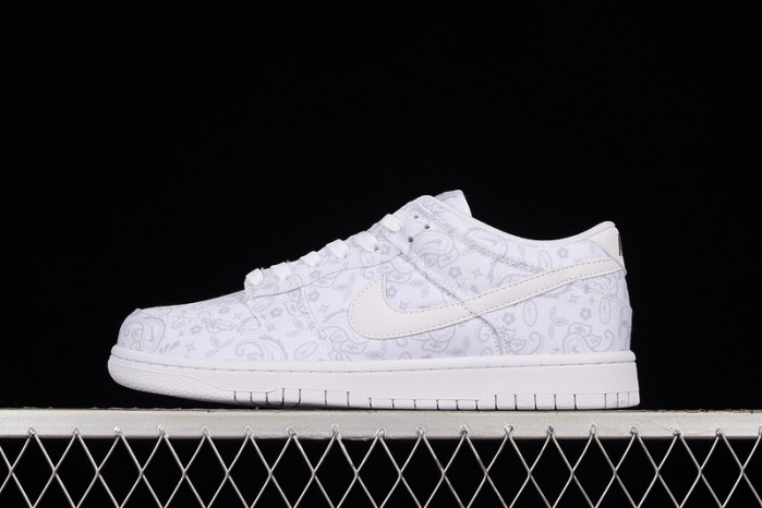 nike dunk low white paisley dj9955-100
