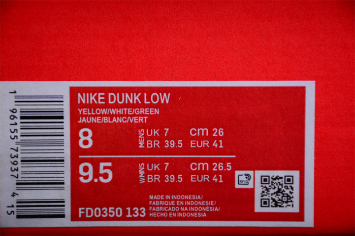 nike dunk low se noble green fd0350-133