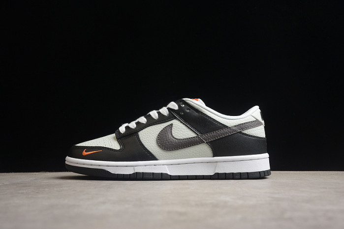 nike dunk low black grey orange fn7808-001