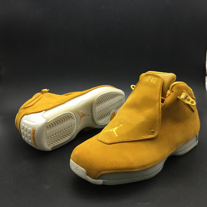 air jordan 18 yellow suede aa2494-701