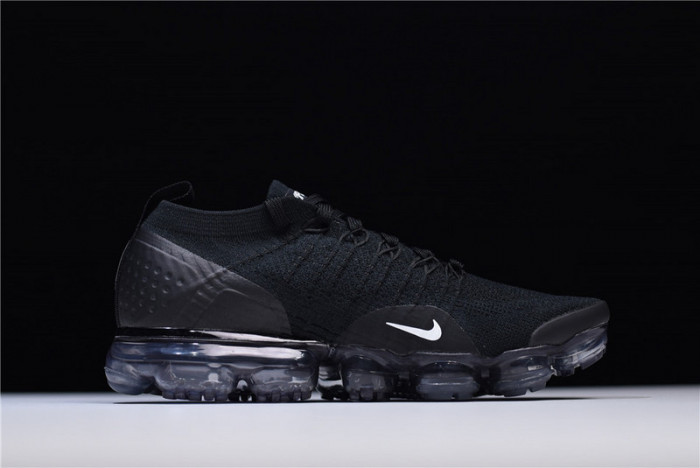 nike air vapormax flyknit 2.0 running sneakers black/grey 942842-001