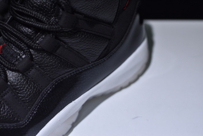 jordan 11 retro bp "72-10" black 378037-002