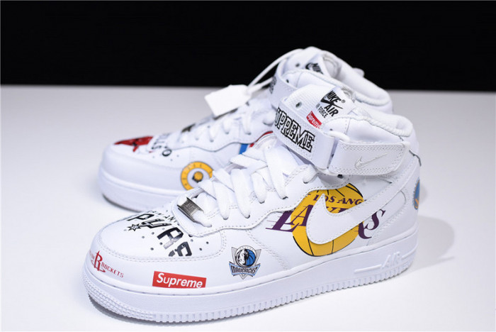 Nike Air Force 1 Mid NBA Teams White Aq8017-100