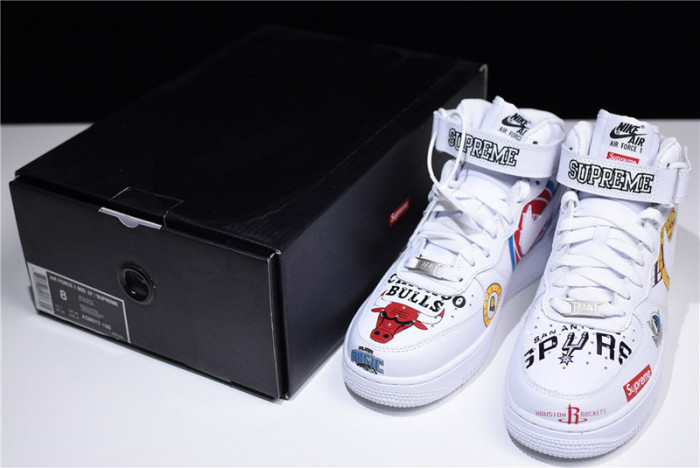 Nike Air Force 1 Mid NBA Teams White Aq8017-100