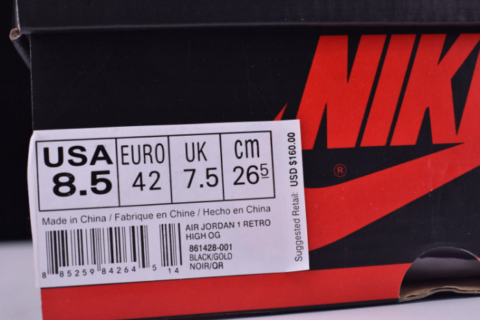 air jordan 1 retro high og nrg complexcon “top 3 gold” 861428-001