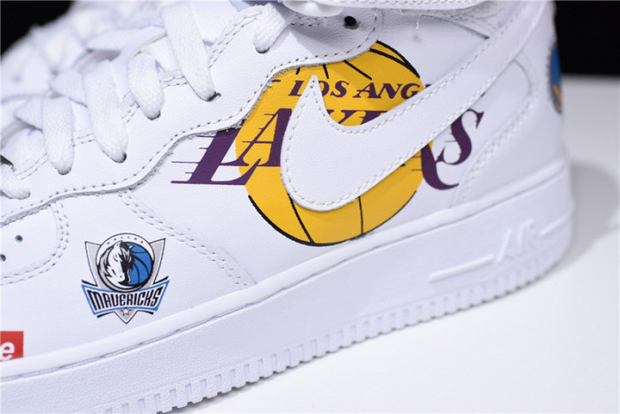 Nike Air Force 1 Mid NBA Teams White Aq8017-100