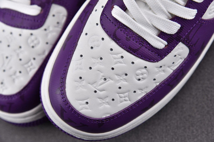 nike low air force 1 x purple white