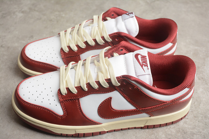 nike dunk low prm vintage team red fj4555-100