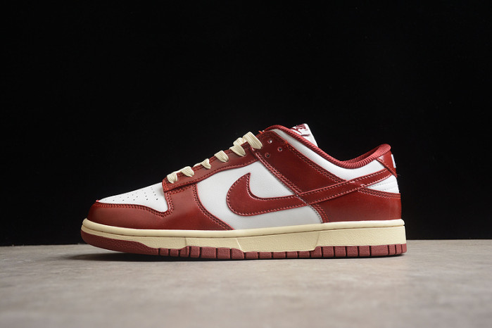 nike dunk low prm vintage team red fj4555-100
