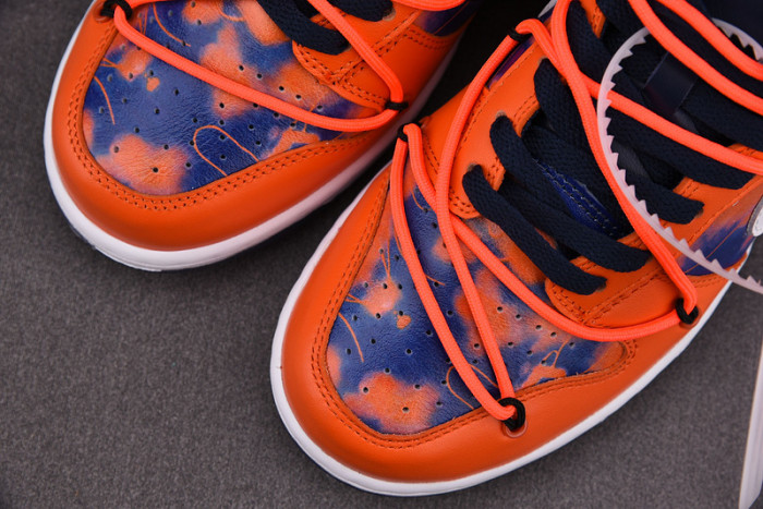 ofw x nike sb dunk low orange perple white shoes ct0856-801