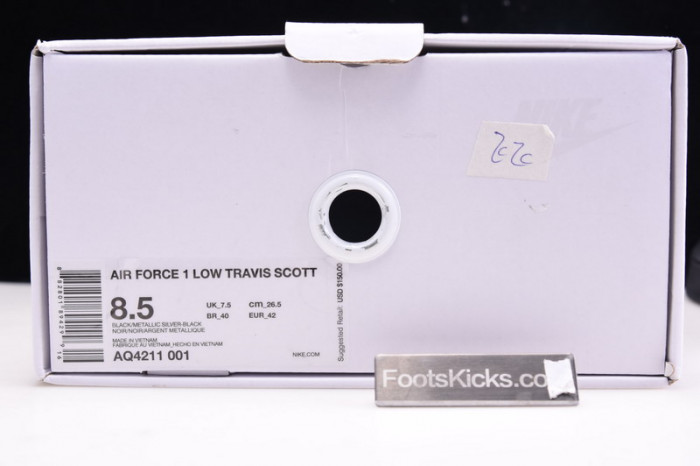 travis scott nike air force 1 black aq4211-001