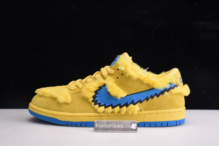 grateful dead x nike sb dunk low“ yellow bear” cj5378-700