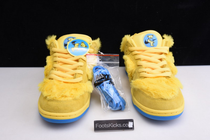 grateful dead x nike sb dunk low“ yellow bear” cj5378-700