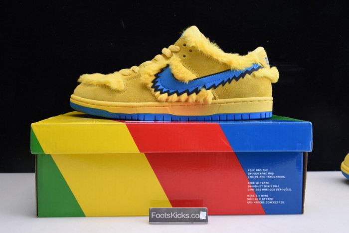grateful dead x nike sb dunk low“ yellow bear” cj5378-700