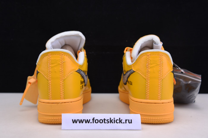 nike air force 1 low ofw university gold metallic silver dd1876-700