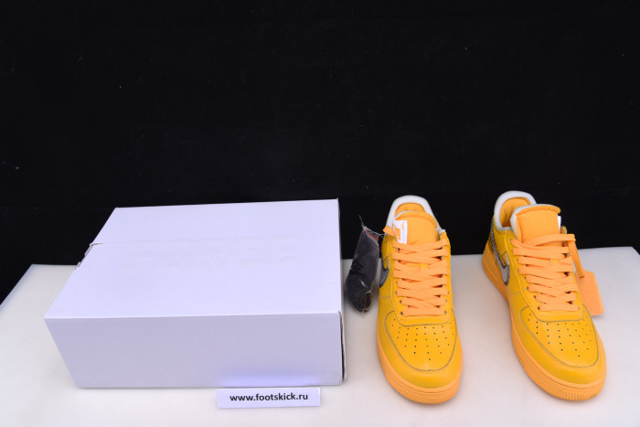 nike air force 1 low ofw university gold metallic silver dd1876-700