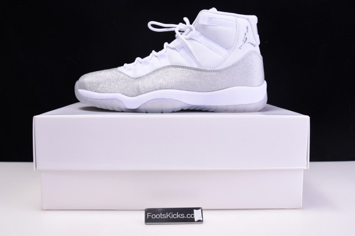 air jordan 11 white metallic silver vast grey ar0715-100